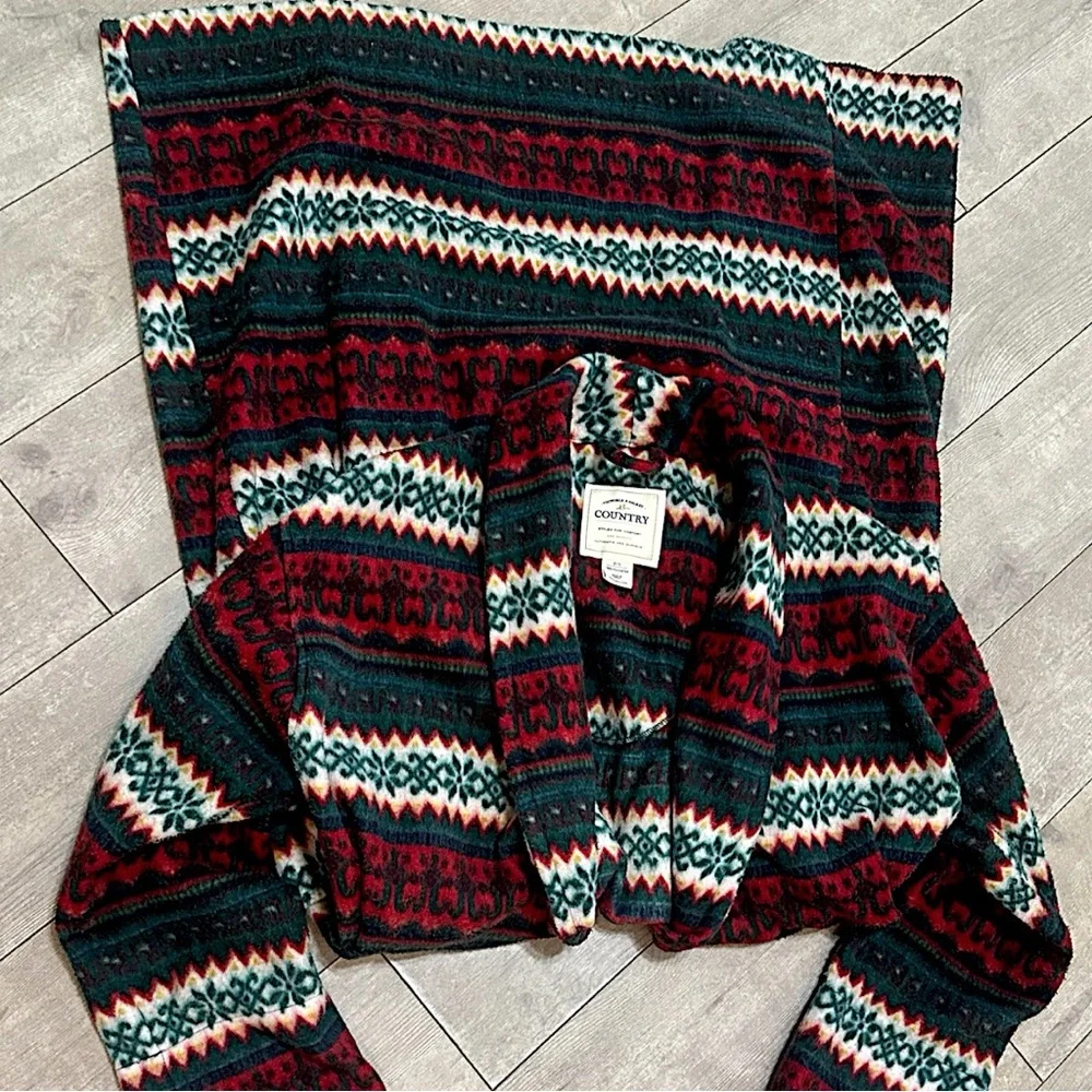 Vintage 90s Victoria’s Secret Country Christmas Robe Faire Isle RARE Women Small - Picture 11 of 16